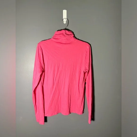 J.Crew Tissue Turtleneck Lightweight Long Sleeve Top in Pink Size XL - Picture 3 of 6